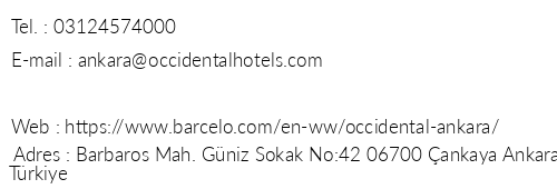 Occidental Ankara telefon numaralar, faks, e-mail, posta adresi ve iletiim bilgileri